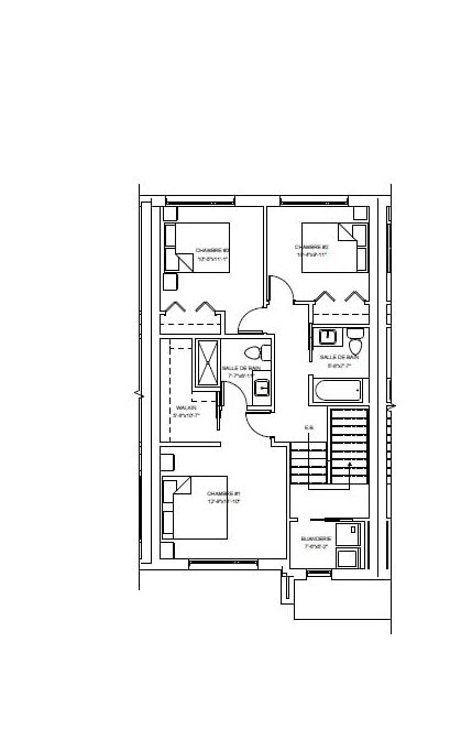 Maison de ville upper floor plan
